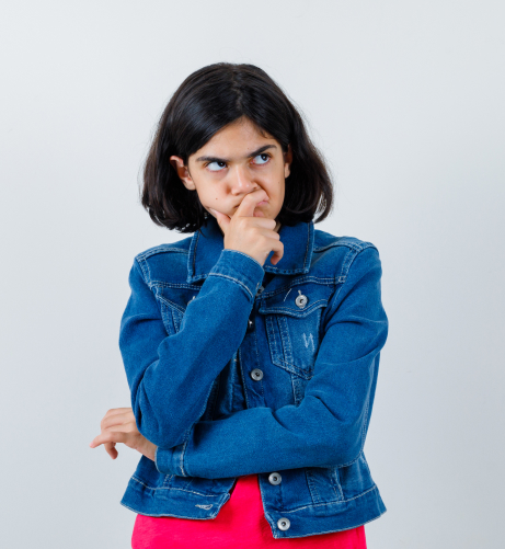 Person in blue jacket